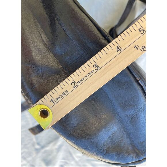 Vintage 70’s leather studded buckles backpack main image 5